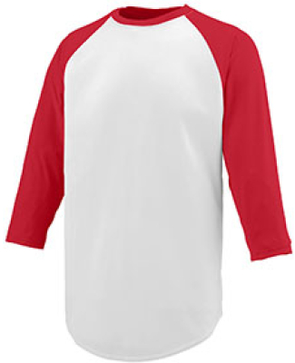 Augusta Sportswear 1506 Youth Nova Jersey in White/ red