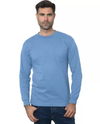 Bayside Apparel 3055 Union-Made Long Sleeve T-Shir in Carolina blue