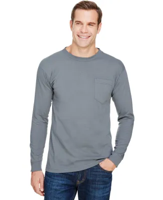 Bayside Apparel 3055 Union-Made Long Sleeve T-Shir in Charcoal
