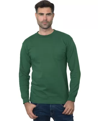 Bayside Apparel 3055 Union-Made Long Sleeve T-Shir in Forest green