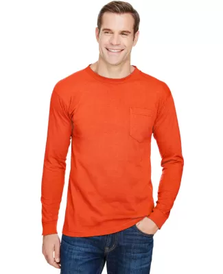 Bayside Apparel 3055 Union-Made Long Sleeve T-Shir in Bright orange