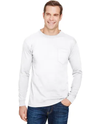 Bayside Apparel 3055 Union-Made Long Sleeve T-Shir in White