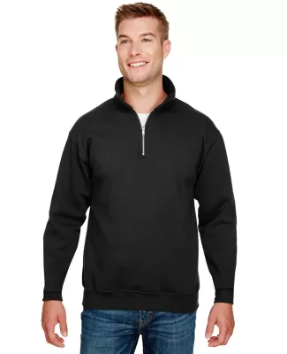 Bayside Apparel 920 USA-Made Quarter-Zip Pullover  in Black