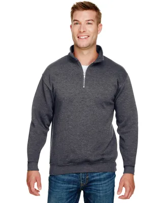 Bayside Apparel 920 USA-Made Quarter-Zip Pullover  in Charcoal heather