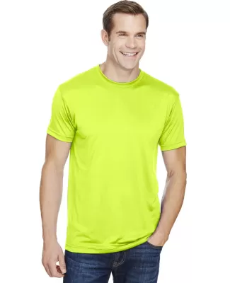 Bayside Apparel 5300 USA-Made Performance Tee in Lime green