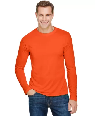 Bayside Apparel 5360 USA-Made Long Sleeve Performa in Bright orange