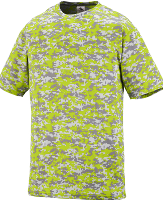 Augusta Sportswear 1798 Digi Camo Wicking T-Shirt in Lime digi