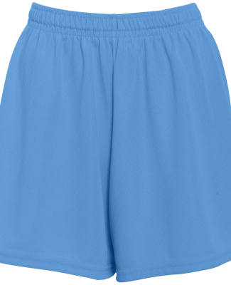 Augusta Sportswear 961 Girls' Wicking Mesh Short in Columbia blue