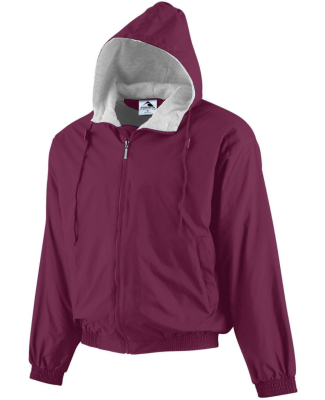 Augusta Sportswear 3280 Hooded Fleece Lined Jacket in Maroon