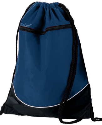 Augusta Sportswear 1920 Tri-Color Drawstring Backp in Navy/ black/ wht