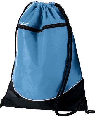 Augusta Sportswear 1920 Tri-Color Drawstring Backp in Col blu/ blk/ wh