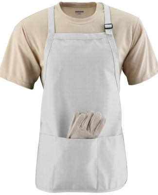 Augusta Sportswear 4250 Medium Length Apron with P in White