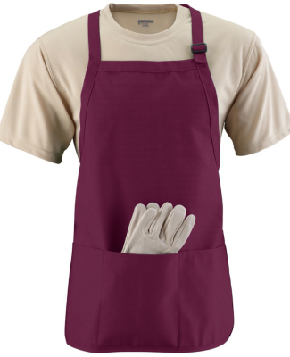 Augusta Sportswear 4250 Medium Length Apron with P in Maroon