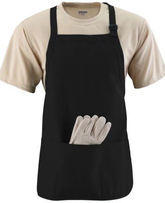 Augusta Sportswear 4250 Medium Length Apron with P in Black