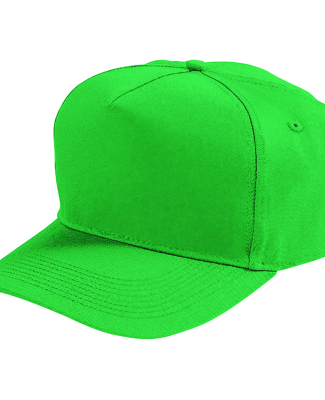 Augusta Sportswear 6202 Five-Panel Cotton Twill Ca in Kelly