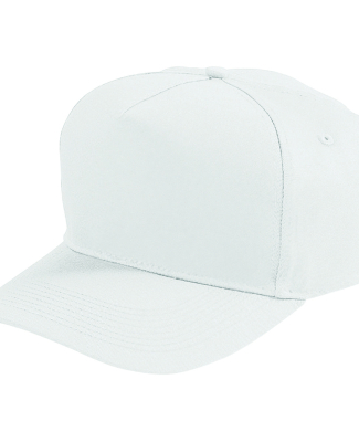 Augusta Sportswear 6202 Five-Panel Cotton Twill Ca in White