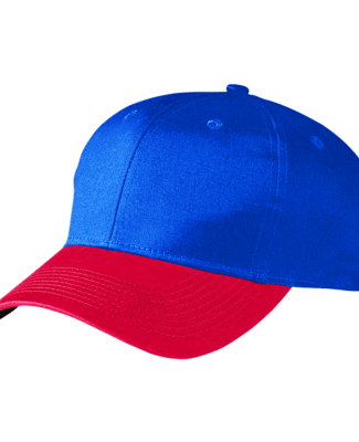 Augusta Sportswear 6204 Six-Panel Cotton Twill Low in Royal/ red