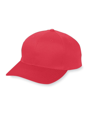 Augusta Sportswear 6206 Youth Six-Panel Cotton Twi in Red