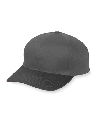 Augusta Sportswear 6206 Youth Six-Panel Cotton Twi in Black