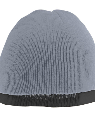 Augusta Sportswear 6820 Two-Tone Knit Beanie in Grey hth/ blk