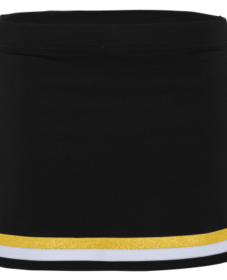 Augusta Sportswear 9145 Women's Pike Skirt in Blk/ wh/ mtl gld