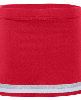 Augusta Sportswear 9145 Women's Pike Skirt in Red/ wh/ mtl slv