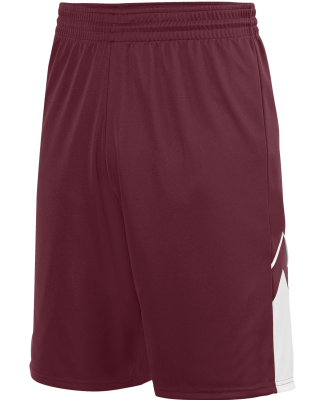 Augusta Sportswear 1168 Alley-Oop Reversible Short in Maroon/ white