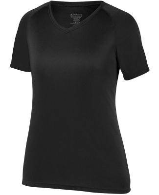 Augusta Sportswear 2793 Girls Attain Wicking Shirt in Black