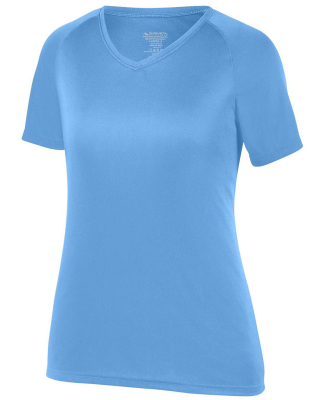 Augusta Sportswear 2793 Girls Attain Wicking Shirt in Columbia blue