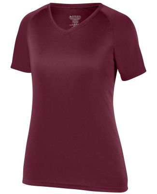 Augusta Sportswear 2793 Girls Attain Wicking Shirt in Maroon