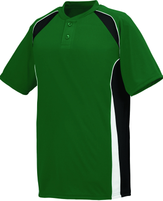 Augusta Sportswear 1540 Base Hit Jersey in Dr grn/ blk/ wht