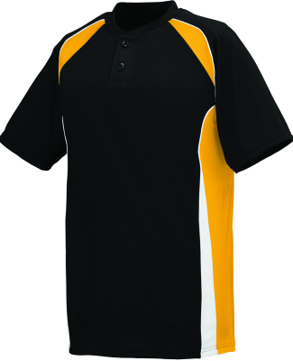 Augusta Sportswear 1540 Base Hit Jersey in Black/ gold/ wht