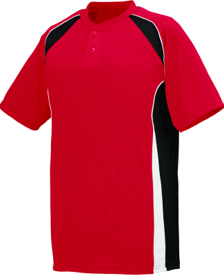 Augusta Sportswear 1541 Youth Base Hit Jersey in Red/ black/ wht