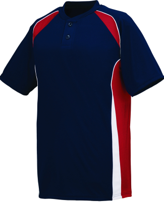 Augusta Sportswear 1541 Youth Base Hit Jersey in Navy /red/ white