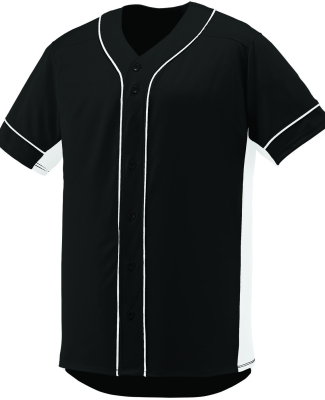 Augusta Sportswear 1660 Slugger Jersey in Black/ white