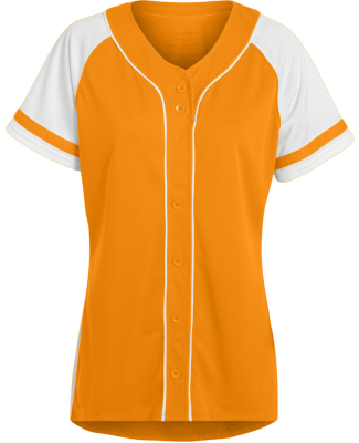 Augusta Sportswear 1665 Women's Winner Jersey in Powr orange/ wht