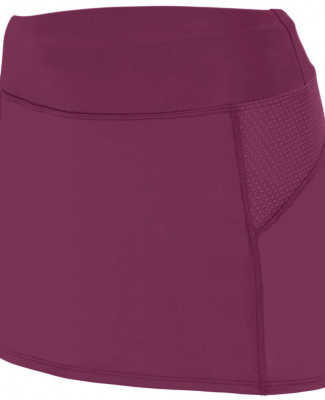 Augusta Sportswear 2420 Women's Femfit Skort in Maroon/ graphite