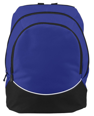 Augusta Sportswear 1915 Tri-Color Backpack in Purple/ blk/ wht