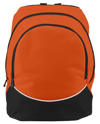 Augusta Sportswear 1915 Tri-Color Backpack in Orange/ blk/ wht