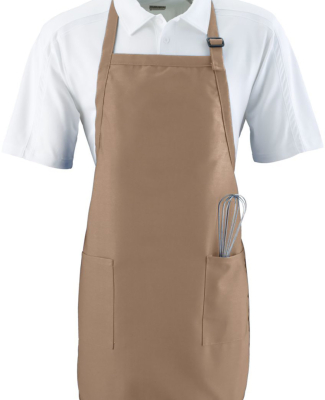 Augusta Sportswear 4350 Full Length Apron with Poc in Khaki