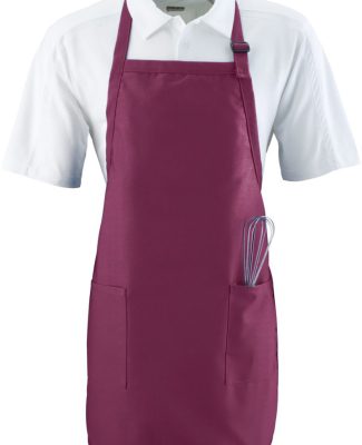 Augusta Sportswear 4350 Full Length Apron with Poc in Maroon