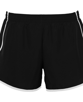 Augusta Sportswear 1266 Girls' Pulse Team Short in Black/ blk/ wht