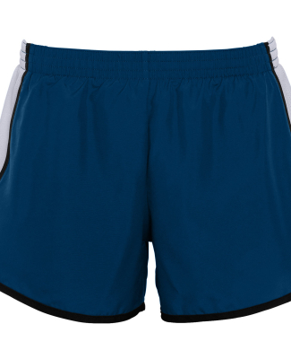 Augusta Sportswear 1266 Girls' Pulse Team Short in Navy/ white/ blk