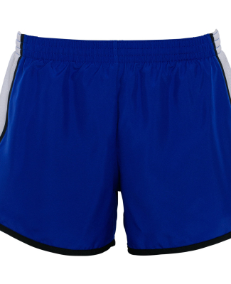 Augusta Sportswear 1266 Girls' Pulse Team Short in Royal/ wht/ blk