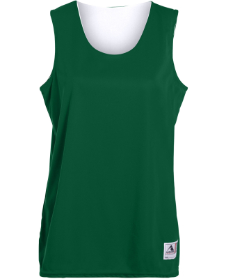 Augusta Sportswear 147 Women's Reversible Wicking  in Dark green/ wht