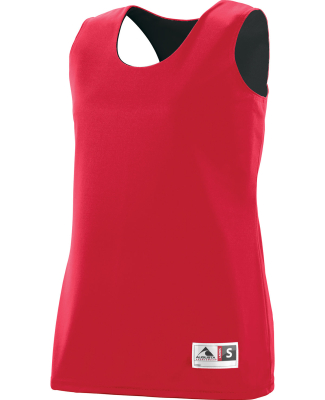 Augusta Sportswear 147 Women's Reversible Wicking  in Red/ black