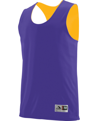 Augusta Sportswear 5023 Youth Reversible Wicking T in Purple/ gold