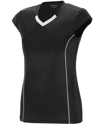 Augusta Sportswear 1219 Girls' Blash Jersey in Black/ white