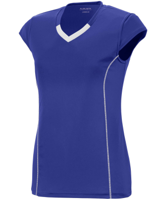 Augusta Sportswear 1219 Girls' Blash Jersey in Purple/ white
