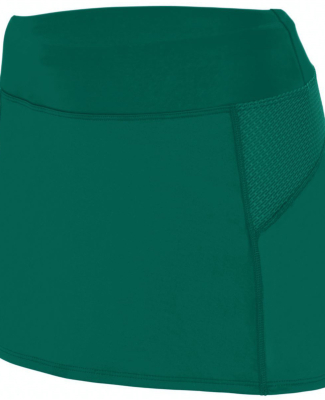 Augusta Sportswear 2421 Girls' Femfit Skort in Dk grn/ graphite